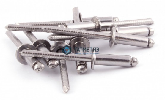 Заклепка 4,8 х 16 вытяжная нерж А4/А4 DIN 7337 А4 | «ТАТМЕТИЗ» Заклепка 4,8 х 16 вытяжная нерж А4/А4 DIN 7337 А4 - магазин крепежа «ТАТМЕТИЗ»