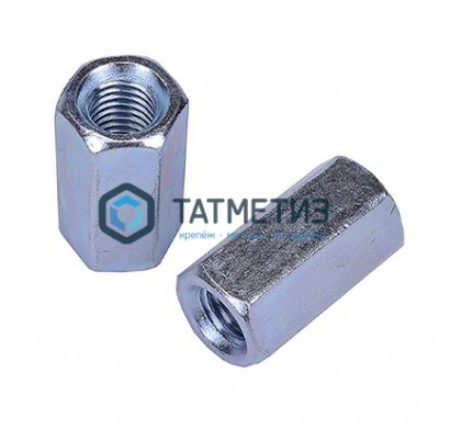Гайка соединительная DIN 6334, оц  М8  (1300 шт/уп)  RK -  магазин крепежа «ТАТМЕТИЗ»