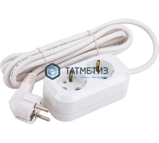 Удлинитель бытовой 2х5м с/з, 16А, IP20, ПВС 3х1,5 UNIVersal E-302А Удлинитель бытовой 2х5м с/з, 16А, IP20, ПВС 3х1,5 UNIVersal E-302А