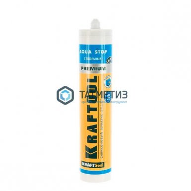 Герметик KRAFTOOL KRAFTSeal GX107 "AQUA STOP" силиконовый стекольный, ЧЕРНЫЙ, 300мл -  магазин крепежа «ТАТМЕТИЗ»