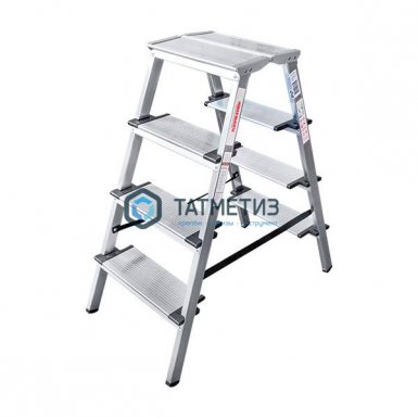 Стремянка 2-сторонняя алюм, ступень 130 мм, 2х5 -  магазин «ТАТМЕТИЗ»