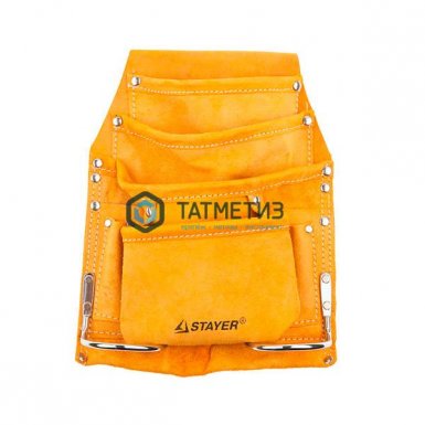 Сумка поясная STAYER "MASTER" для инструментов, кожаная, 8 карманов, 2 скобы | «ТАТМЕТИЗ» Сумка поясная STAYER "MASTER" для инструментов, кожаная, 8 карманов, 2 скобы - магазин «ТАТМЕТИЗ»