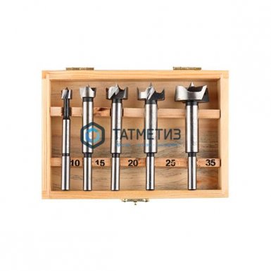 Набор сверл ФОРСТНЕРА по дереву, 10-35 x 90 мм, в пластиковом боксе, 5шт ЗУБР -  магазин «ТАТМЕТИЗ»