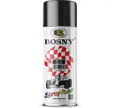 Краска аэроз. BOSNY 520 мл. №039  ЧЕРНАЯ глянцевая -  магазин «ТАТМЕТИЗ»