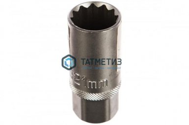 Торцовая головка свечная, 12-гранная, 21 мм, под квадрат 1/2" // STELS | «ТАТМЕТИЗ» Торцовая головка свечная, 12-гранная, 21 мм, под квадрат 1/2" // STELS - магазин «ТАТМЕТИЗ»