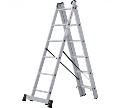 Лестница, 3 х 6 ступеней, алюминиевая, трехсекционная  Новая высота серия NV100 -  магазин «ТАТМЕТИЗ»