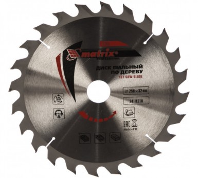 Диск пильный по дереву 250х32мм, 24Т MATRIX -  магазин крепежа «ТАТМЕТИЗ»