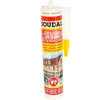 Герметик силиконовый SOUDAL универсальный прозрачный 300 мл 15 -  магазин крепежа «ТАТМЕТИЗ»