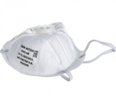 Полумаска фильтрующая (респиратор), формованная, с клапанов выдоха FFP1 СИБРТЕХ Россия -  магазин крепежа «ТАТМЕТИЗ»