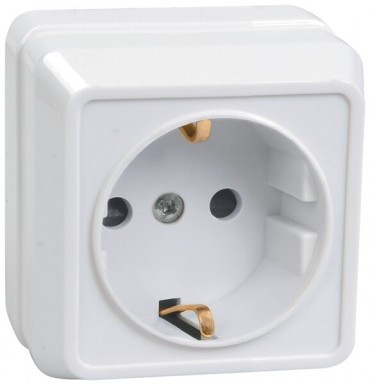 Розетка 1-м ОП Октава 16А РС20-3-ОБ с заземл. IP20 бел. ИЭК ERO11-K01-16-DC -  магазин крепежа «ТАТМЕТИЗ»