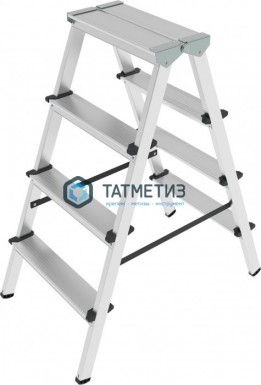 Стремянка 2-сторонняя алюм, ступень  80 мм, 2х4, NV -  магазин «ТАТМЕТИЗ»