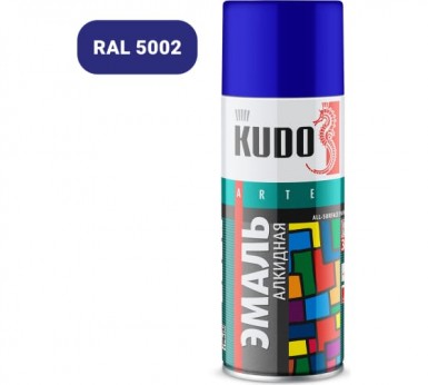 Краска аэроз. KUDO 520 мл. №10112  УЛЬТРАМАРИНОВО-СИНЯЯ  RAL 5002 -  магазин «ТАТМЕТИЗ»
