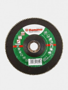 Круг лепестковый торцевой КЛТ HAMMER 213-014 180 Х 22 Р 60 тип 1 -  магазин крепежа «ТАТМЕТИЗ»