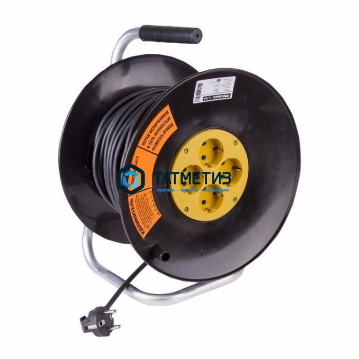 Удлинитель силовой на катушке 4 гнезда с/з 40 м 3х1,5мм², OPTIMA PROCONNECT Удлинитель силовой на катушке 4 гнезда с/з 40 м 3х1,5мм², OPTIMA PROCONNECT