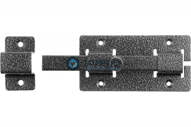 Задвижка накладная"ЗД-06"для дверей усил.,пор. покрытие, серебро, квадр. засов 15х145х15мм, 60х115мм Задвижка накладная"ЗД-06"для дверей усил.,пор. покрытие, серебро, квадр. засов 15х145х15мм, 60х115мм