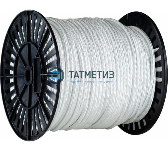 Канат плетеный полиамидный 6мм ( 300 м) р/н 650 кгс БЕЛ 16 пр с/с капрон Канат плетеный полиамидный 6мм ( 300 м) р/н 650 кгс БЕЛ 16 пр с/с капрон