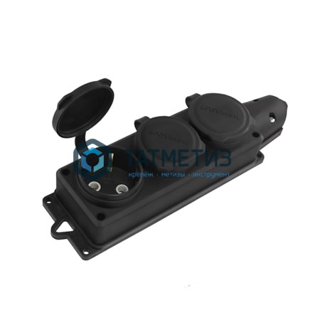 Колодка удлинителя 3-м каучук 16А 2Р-Е IP44 Колодка удлинителя 3-м каучук 16А 2Р-Е IP44