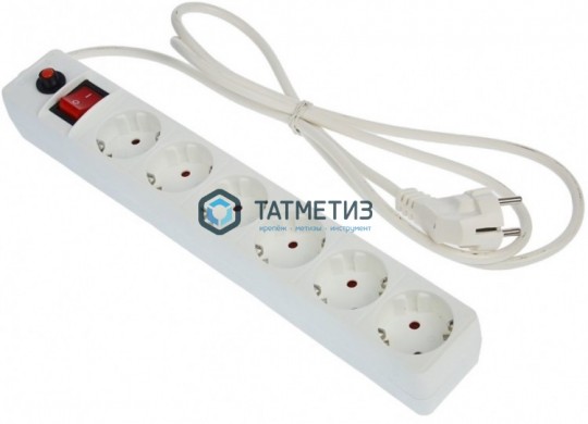 Удлинитель с сет.фильтром 6*3м с с з ПВС3*0, 75 BURO -  магазин крепежа «ТАТМЕТИЗ»