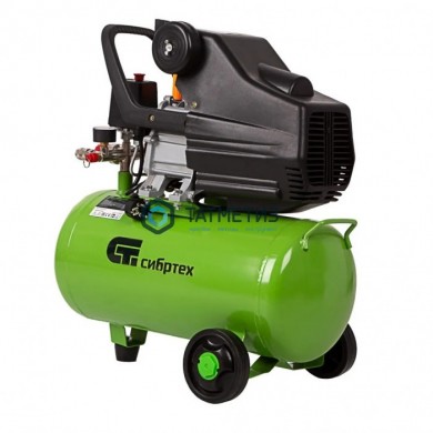 Компрессор воздушный КК-1500/24, 1,5 кВт, 198 л/мин, 24 л, прямой привод, масляный// Сибртех -  магазин крепежа «ТАТМЕТИЗ»