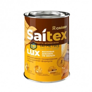 Деревозащитное средство Saitex LUX  БЕЛЫЙ  1 л./14 -  магазин крепежа «ТАТМЕТИЗ»