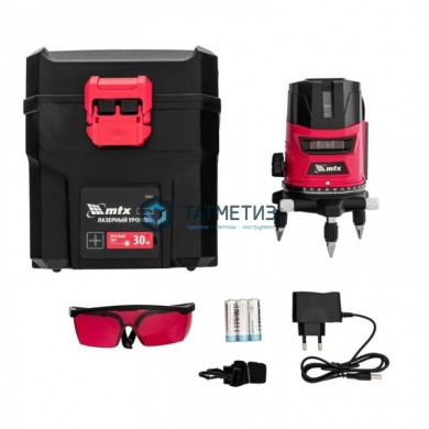 Уровень лазерный CRL-30R, 30 м, красный луч, батарейки, резьба 5/8"// MTX -  магазин крепежа «ТАТМЕТИЗ»