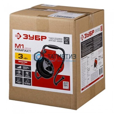 Пушка тепловая КОМПАКТ, ЗУБР ЗТП-М1-3000, круглая, электрическая, гладкий нерж ТЭН, двойные стенки ( | «ТАТМЕТИЗ» Пушка тепловая КОМПАКТ, ЗУБР ЗТП-М1-3000, круглая, электрическая, гладкий нерж ТЭН, двойные стенки ( - магазин крепежа «ТАТМЕТИЗ»