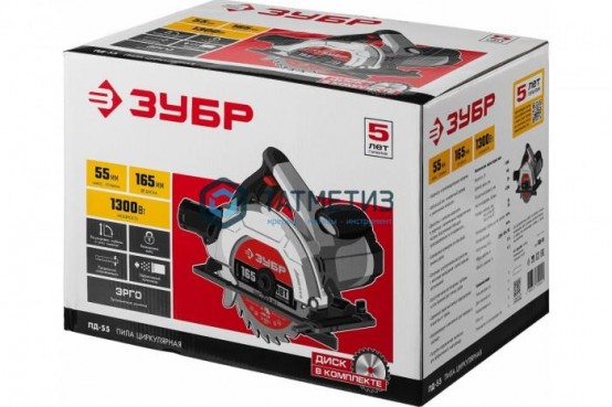 Пила дисковая 165 мм, 90°-55 мм, 1300 Вт, ЗУБР -  магазин крепежа «ТАТМЕТИЗ»
