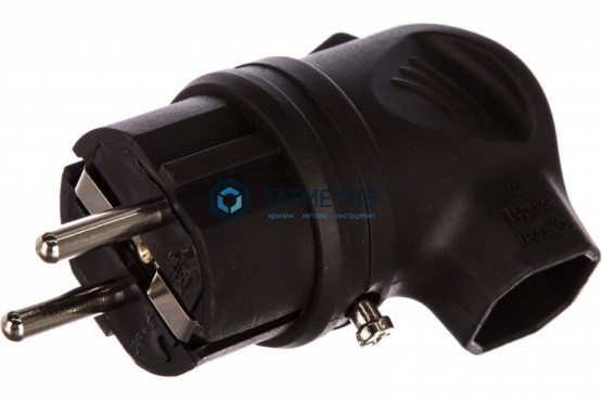 Эл.вилка каучук кабельная, боковой ввод, с з ИЭК ОМЕГА IP44 | «ТАТМЕТИЗ» Эл.вилка каучук кабельная, боковой ввод, с з ИЭК ОМЕГА IP44 - магазин крепежа «ТАТМЕТИЗ»