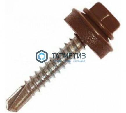 Саморез окраш.кров. 4,8х29 /8017/  (4 000 шт/уп)  МС -  магазин крепежа «ТАТМЕТИЗ»