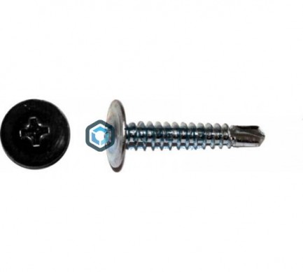 Саморез п/ш сверло 4,2x19  RAL 9005 -  магазин крепежа «ТАТМЕТИЗ»