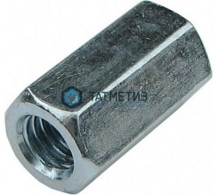 Гайка соединительная DIN 6334, оц  М6  (3000 шт/уп) SR / R -  магазин крепежа «ТАТМЕТИЗ»