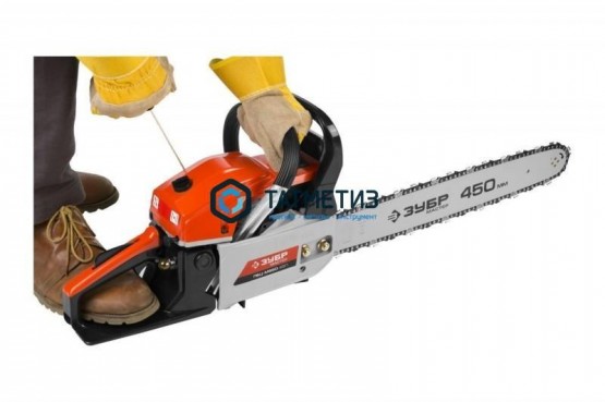 Пила цепная бензиновая, ЗУБР, хромир. цилиндр, праймер, 54,6 см3 (2,1 кВт), шина 45 см, 11500 об/мин -  магазин крепежа «ТАТМЕТИЗ»