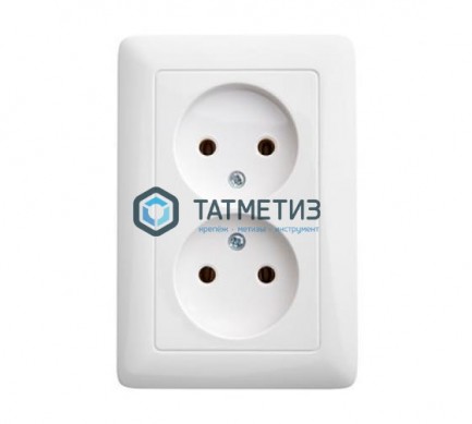 Розетка 2-м СП Хит 16А 250В без заземл. бел. SchE PS16-235B -  магазин крепежа «ТАТМЕТИЗ»
