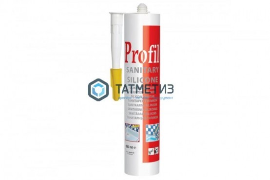 Герметик силиконовый Profil санитарный ПРОЗРАЧНЫЙ 270 мл / 15 | «ТАТМЕТИЗ» Герметик силиконовый Profil санитарный ПРОЗРАЧНЫЙ 270 мл / 15 - магазин крепежа «ТАТМЕТИЗ»