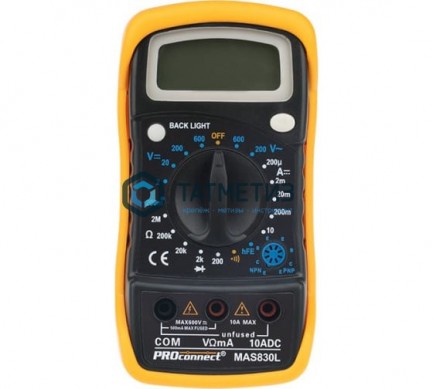 Мультиметр универсальный MAS830L Proconnect -  магазин крепежа «ТАТМЕТИЗ»