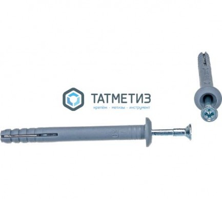 Дюбель-гвоздь  6х60 гриб (100 шт/уп) КК -  магазин крепежа «ТАТМЕТИЗ»