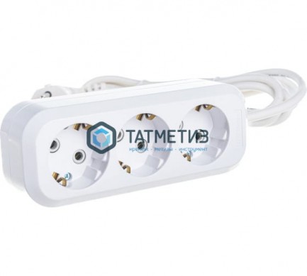 Удлинитель 3х3м Е-303 АБС-пл. с з ПВС 3х1 "У" | «ТАТМЕТИЗ» Удлинитель 3х3м Е-303 АБС-пл. с з ПВС 3х1 "У" - магазин крепежа «ТАТМЕТИЗ»