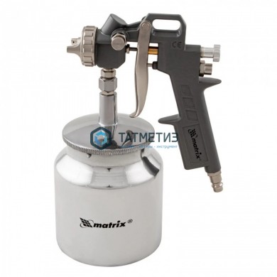 Краскораспылитель пневмат. с нижним бачком V=0,75 л, сопла диаметром 1.2, 1.5 и 1.8 мм// Matrix | «ТАТМЕТИЗ» Краскораспылитель пневмат. с нижним бачком V=0,75 л, сопла диаметром 1.2, 1.5 и 1.8 мм// Matrix - магазин крепежа «ТАТМЕТИЗ»