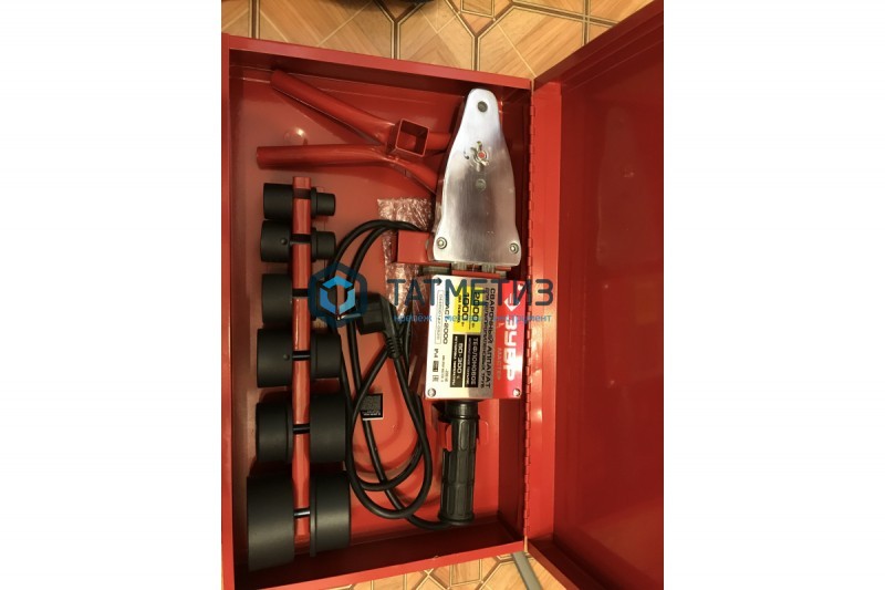 Сварочный аппарат для ПП труб, ЗУБР Мастер, 1000/2000Вт, 50-300С,D=20,25,32,40,50,63мм, мет. кейс